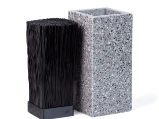 Stojak na noże z sztucznego kamienia Asphalt Material