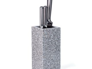 Stojak na noże z sztucznego kamienia Asphalt Material